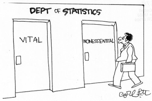 Dept of statistics: 'vital...nonessential'.