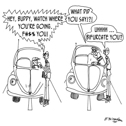 'Uhhh...bifurcate you?'