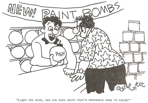 New!  Paint Bombs: 'Light the wick, and you have paint that's extremely easy to apply!'