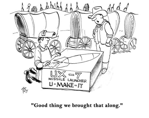 'Good thing we brought that along.'