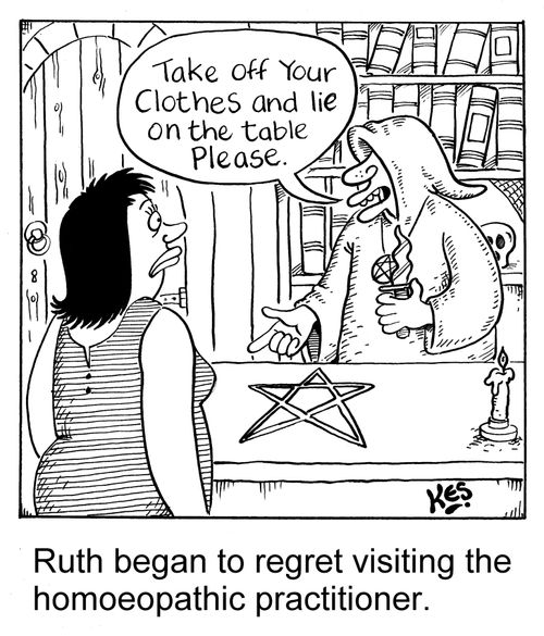 Ruth began to regret visiting the homoeopathic practitioner.