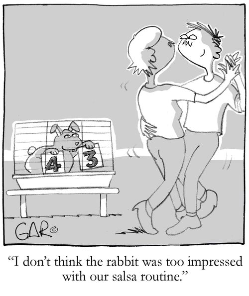 I don't think the rabbit was too impresed with our salsa routine