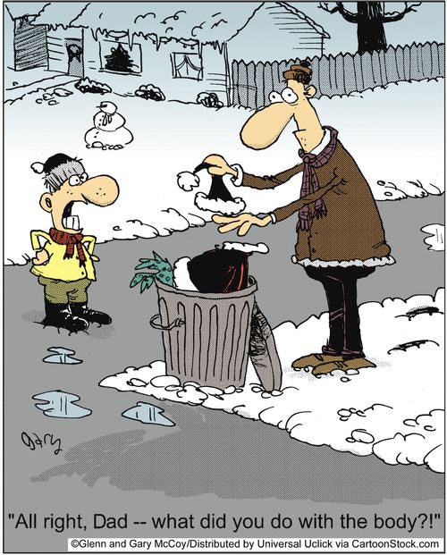 'All right, Dad -- what did you do with the body?!'