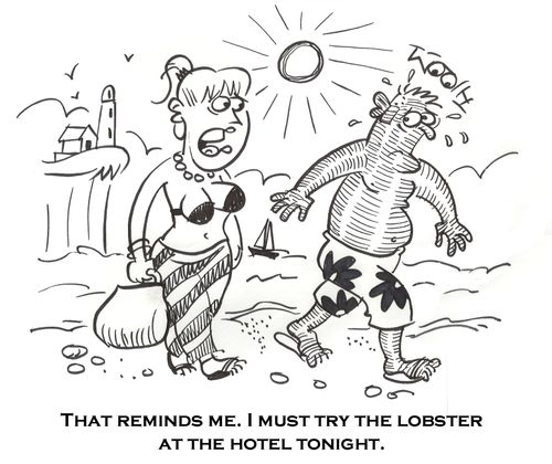'That reminds me. I must try the Lobster at the Hotel tonight.'