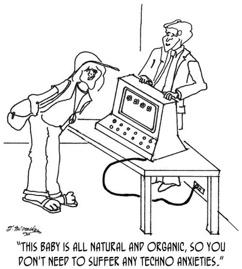 'This baby is all natural and organic, so you don't need to suffer any techno anxieties.'