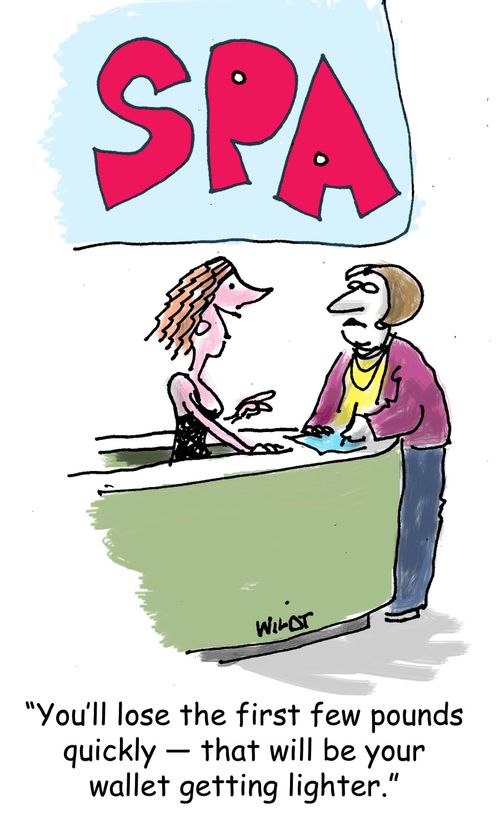 'You'll lose the first few pounds quickly - that will be your wallet getting lighter.'