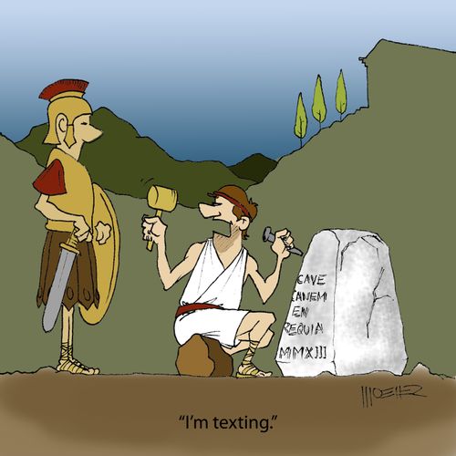 'I'm texting.'