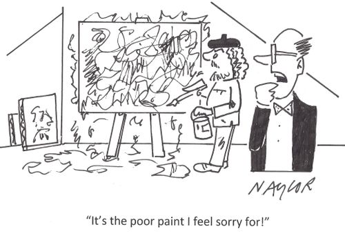 'It's the poor paint I feel sorry for!'