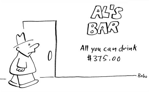 Al's Bar, All You Can Drink $375.