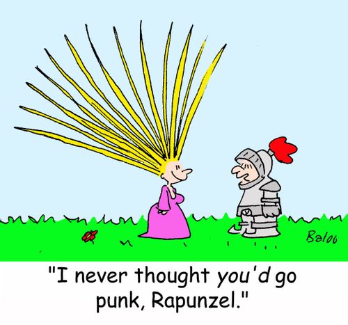 'I never thought YOU'D go punk, Rapunzel.'