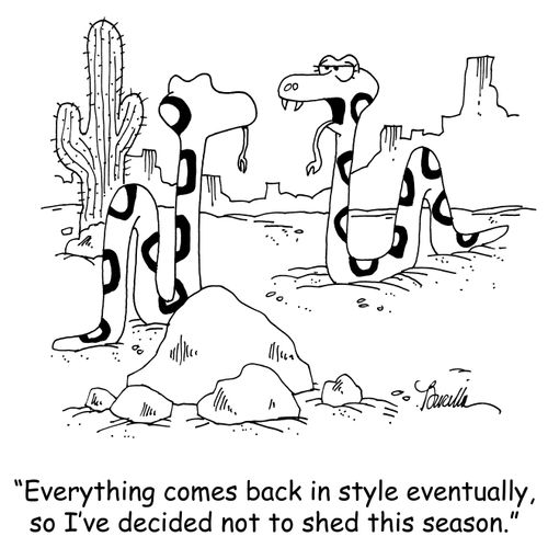 'Everything comes back in style eventually, so I've decided not to shed this season.'