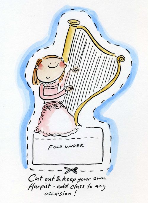 Cut out and keep your own Harpist.