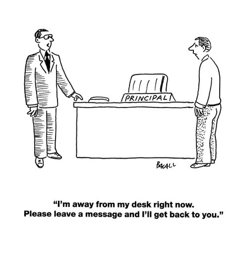 'I'm away from my desk right now. Please leave a message and I'll get back to you.'
