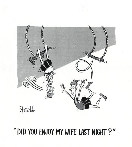 Did you enjoy my wife last night?