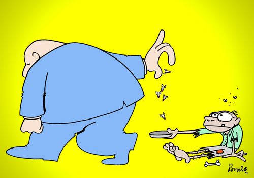 The 'generous' capitalist fat cat. 
