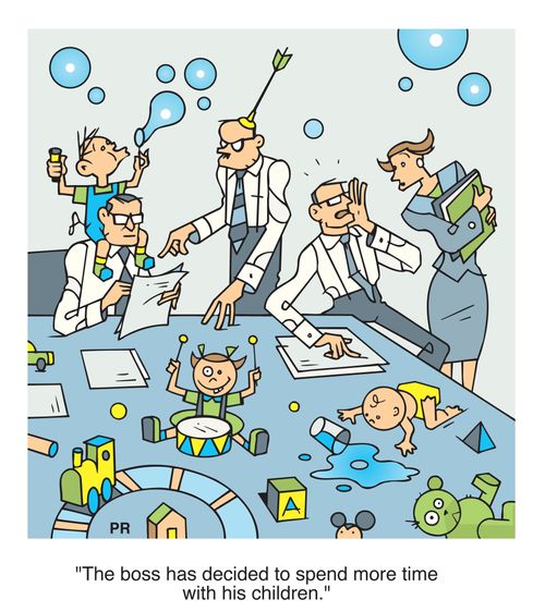 'The boss has decided to spend more time with his children'