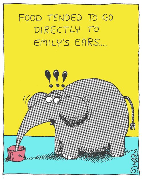 FOOD TENDED TO GO DIRECTLY TO EMILY'S EARS....