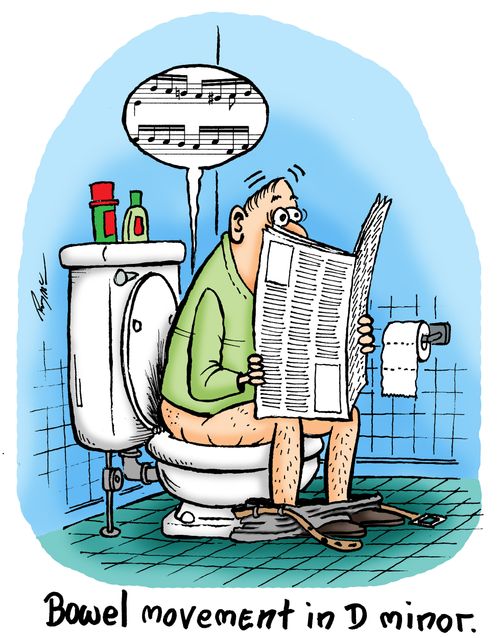 Bowel movement in D minor.