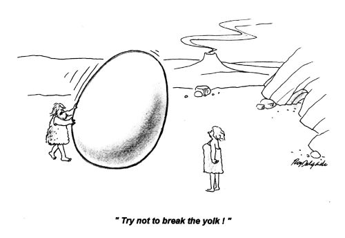 'Try not to break the yolk!'