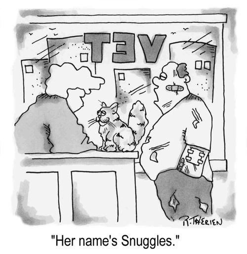 "Her name's Snuggles."