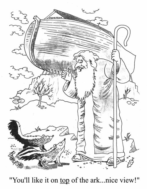 "You'll like it on top of the Ark, nice view!"