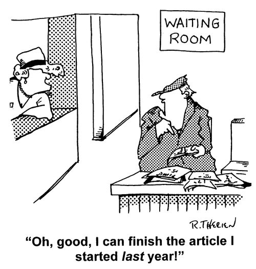 "Oh, good, I can finish the article I started last year!"
