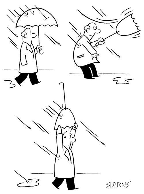 Umbrella difficulties.