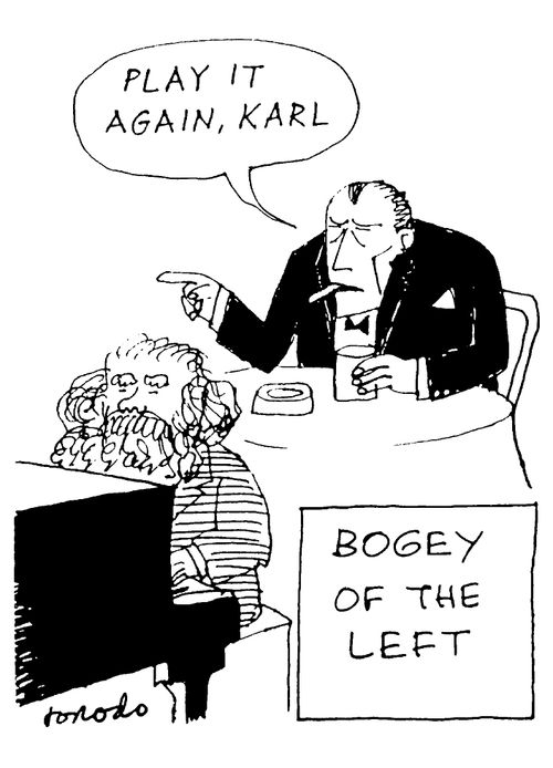 'Bogey of the left'  "Play it again, Karl"