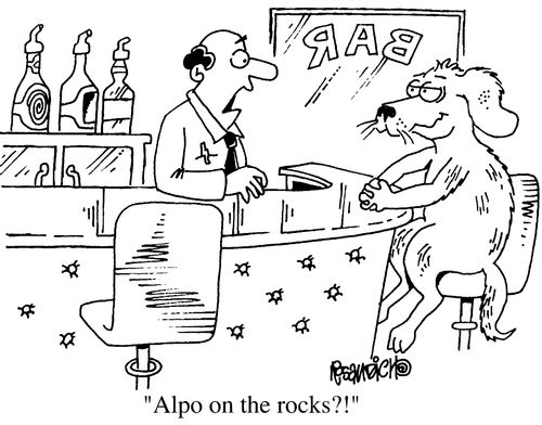 "Alpo on the rocks?!"