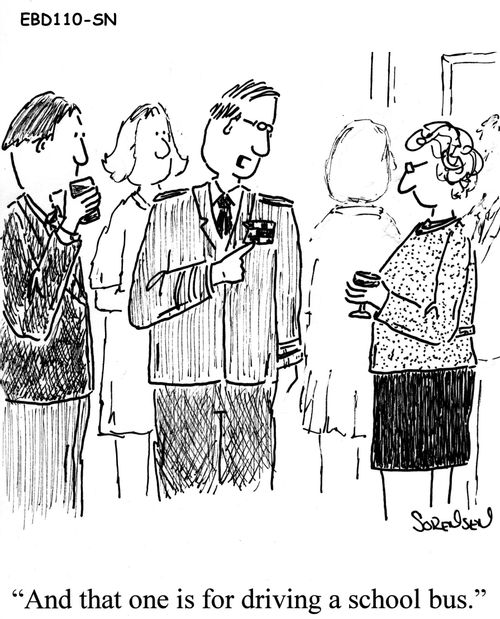 'And that one is for driving a school bus.' 