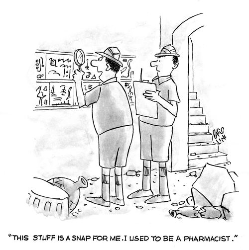 'This stuff is a snap for me. I used to be a pharmacist.'