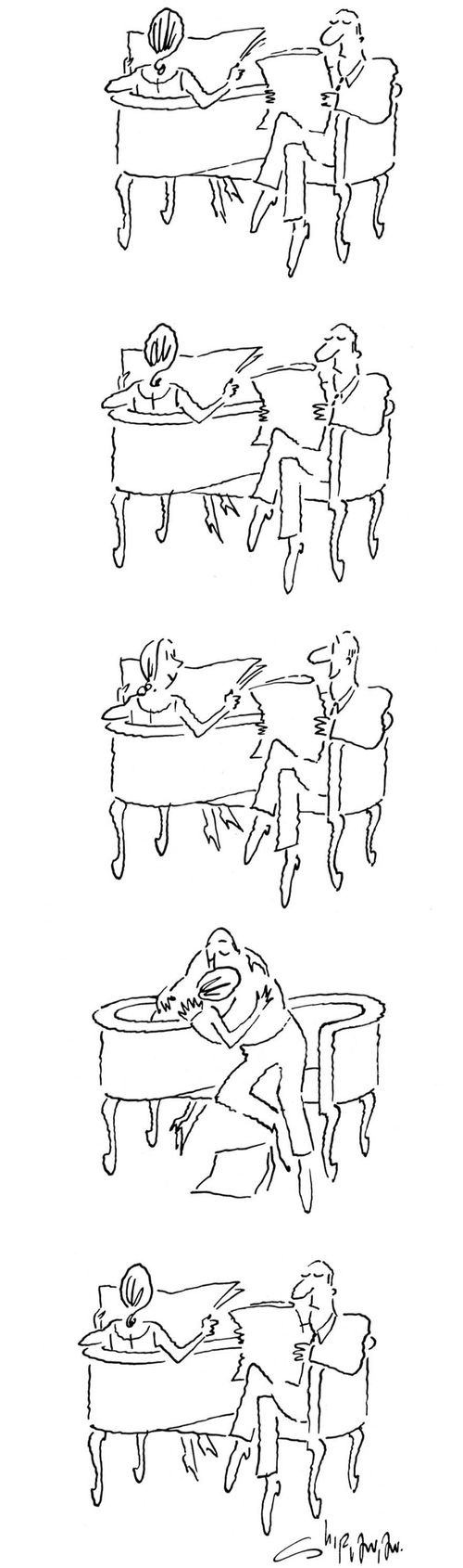 Couples On a Love Seat.  