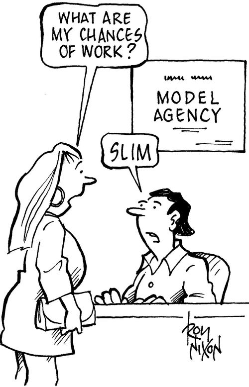 Model agency. Chances of work - slim