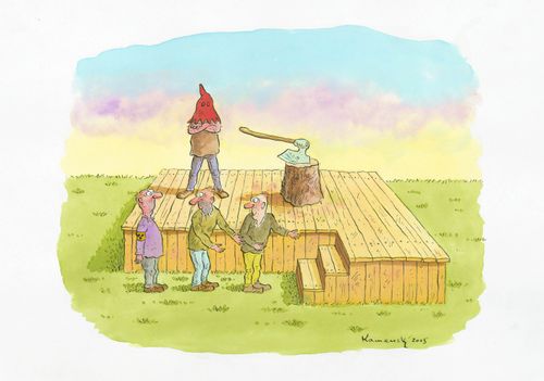 Waiting for the executioner: good manners.