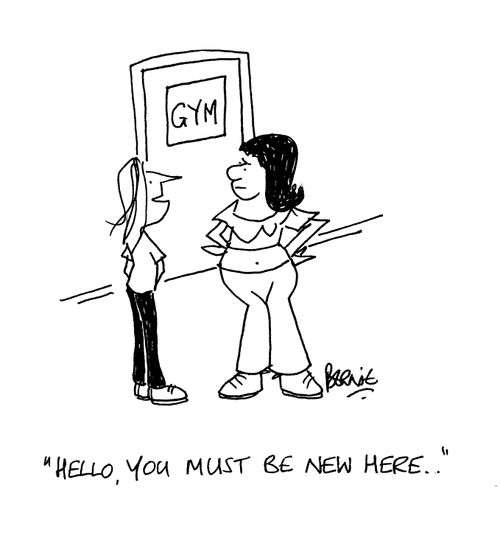 'Hello, you must be new here.'