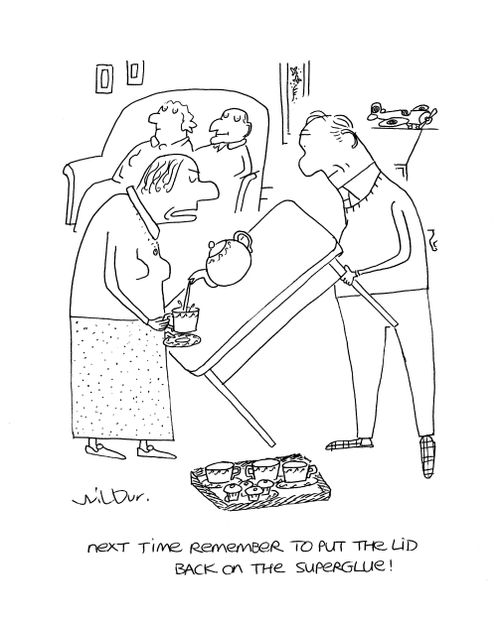 'next time remember to put the lid back on the superglue!'
