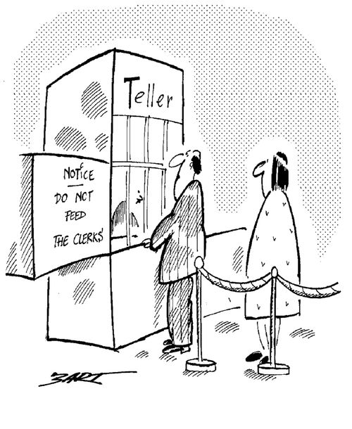 Do not feed the clerks.