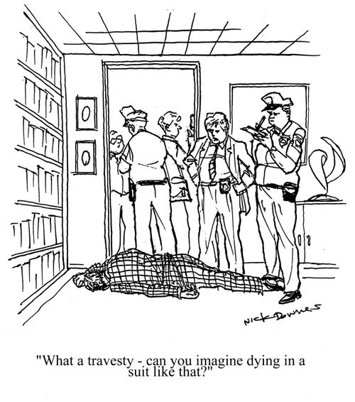 'What a travesty - can you imagine dying a sit like that?'