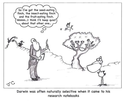 Darwin was often naturally selective when it came to his research notebooks.