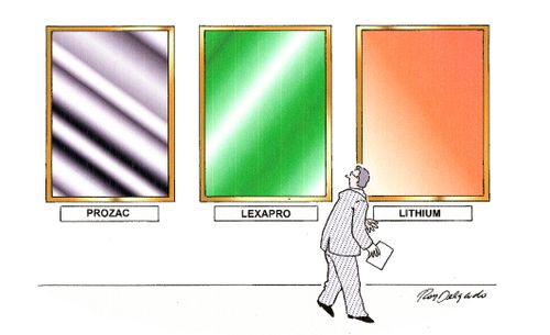 Prozac, Lexapro and Lithium.