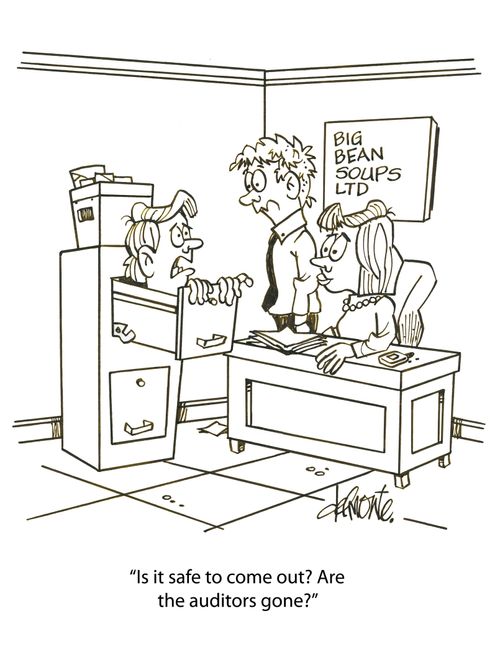 'Is it safe to come out? Are the auditors gone?'