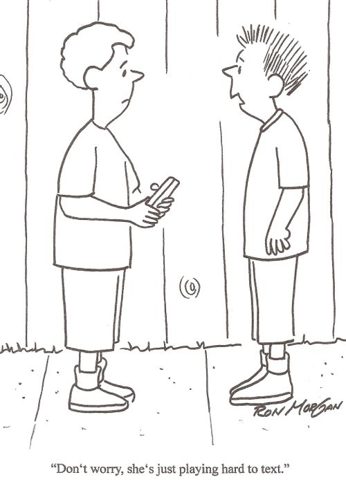 'Don't worry, she's just playing hard to text,'