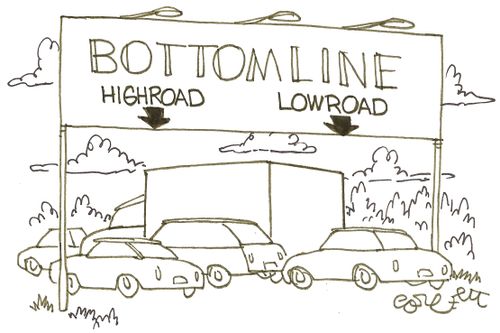 BOTTOMLINE:  Highroad...Lowroad