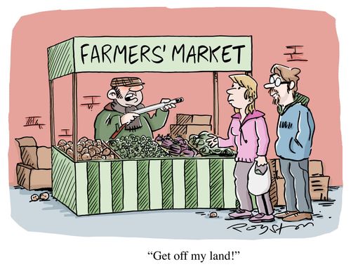 Farmer 'Get off my land!'
