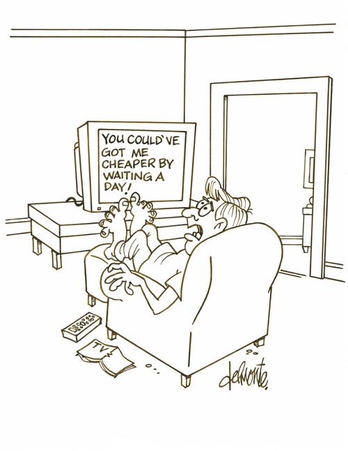 New TV says: You Could've Got Me Cheaper By Waiting A Day!