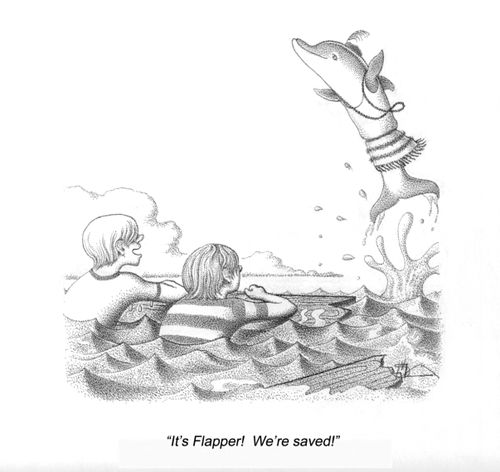 'It's Flapper!  We're saved!'