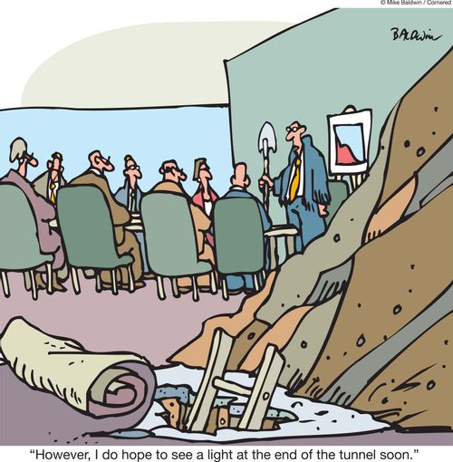 'However, I do hope to see a light at the end of the tunnel soon.'
