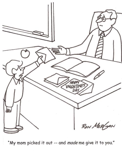 'My mom picked it out and made me give it to you.'