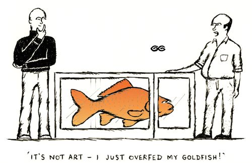 'It's not art - I just overfed my goldfish!'