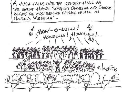 'A hush fall over the concert hall...' 